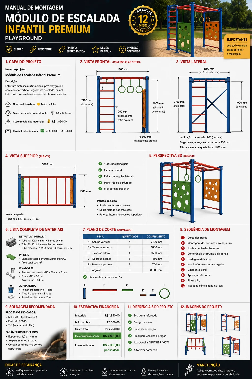 Módulo de Escalada Infantil Premium
